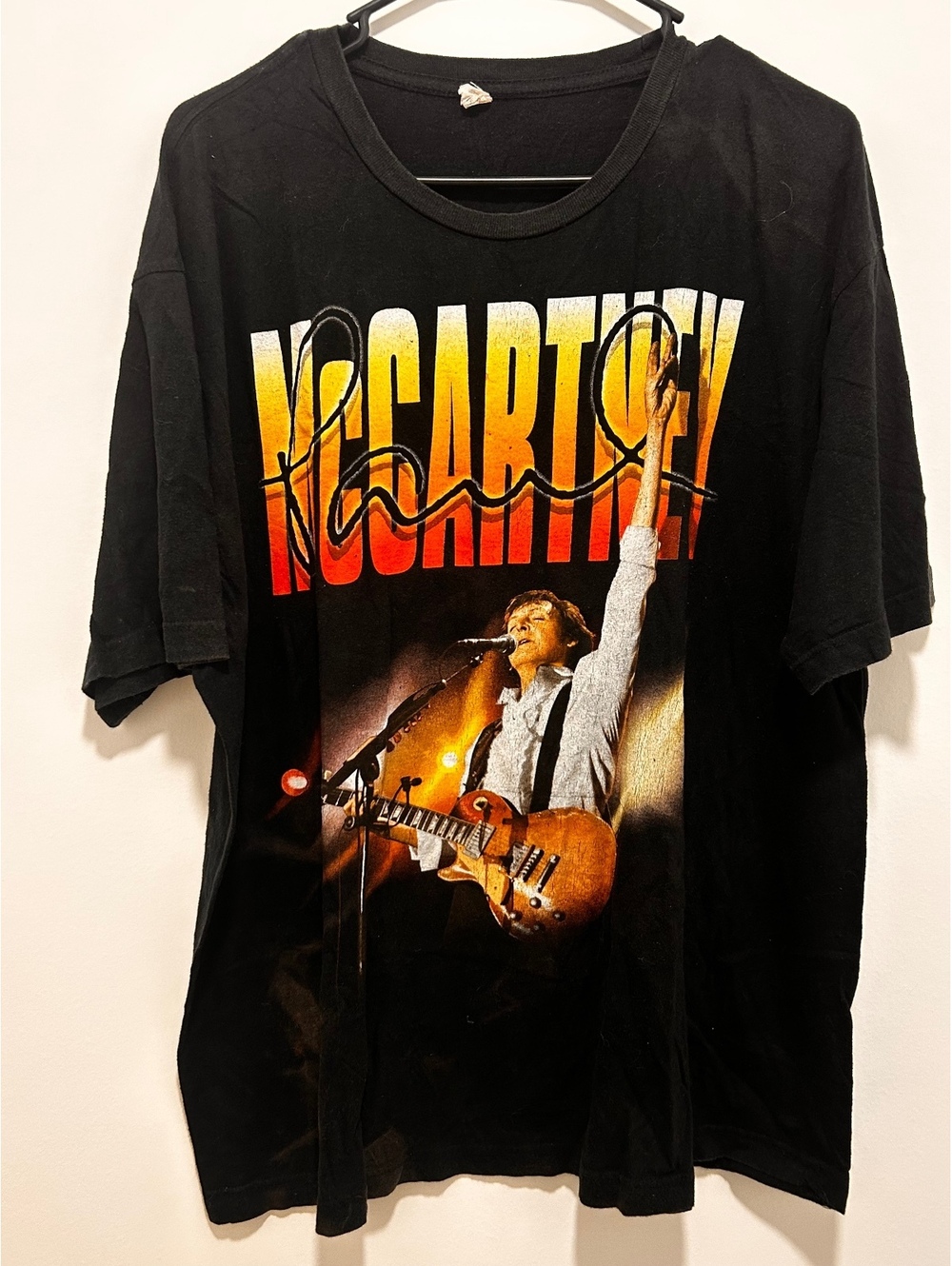 Vintage McCartney Graphic T-Shirt Black Size XG